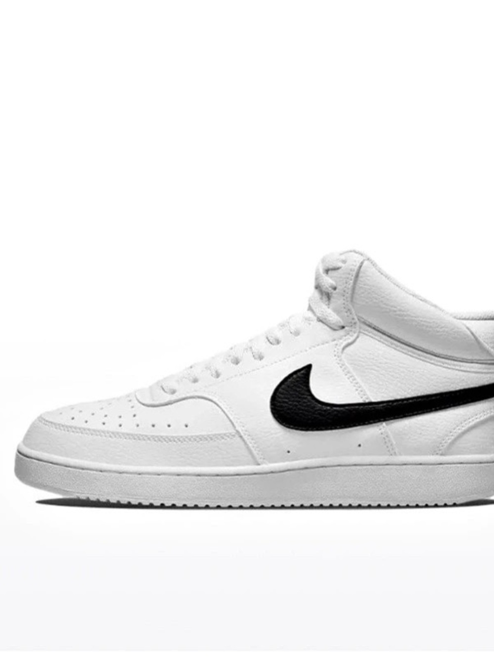 Size 9.5 - Nike Men’s Court Vision Next Nature Mid White Black DN3577-101 No Lid